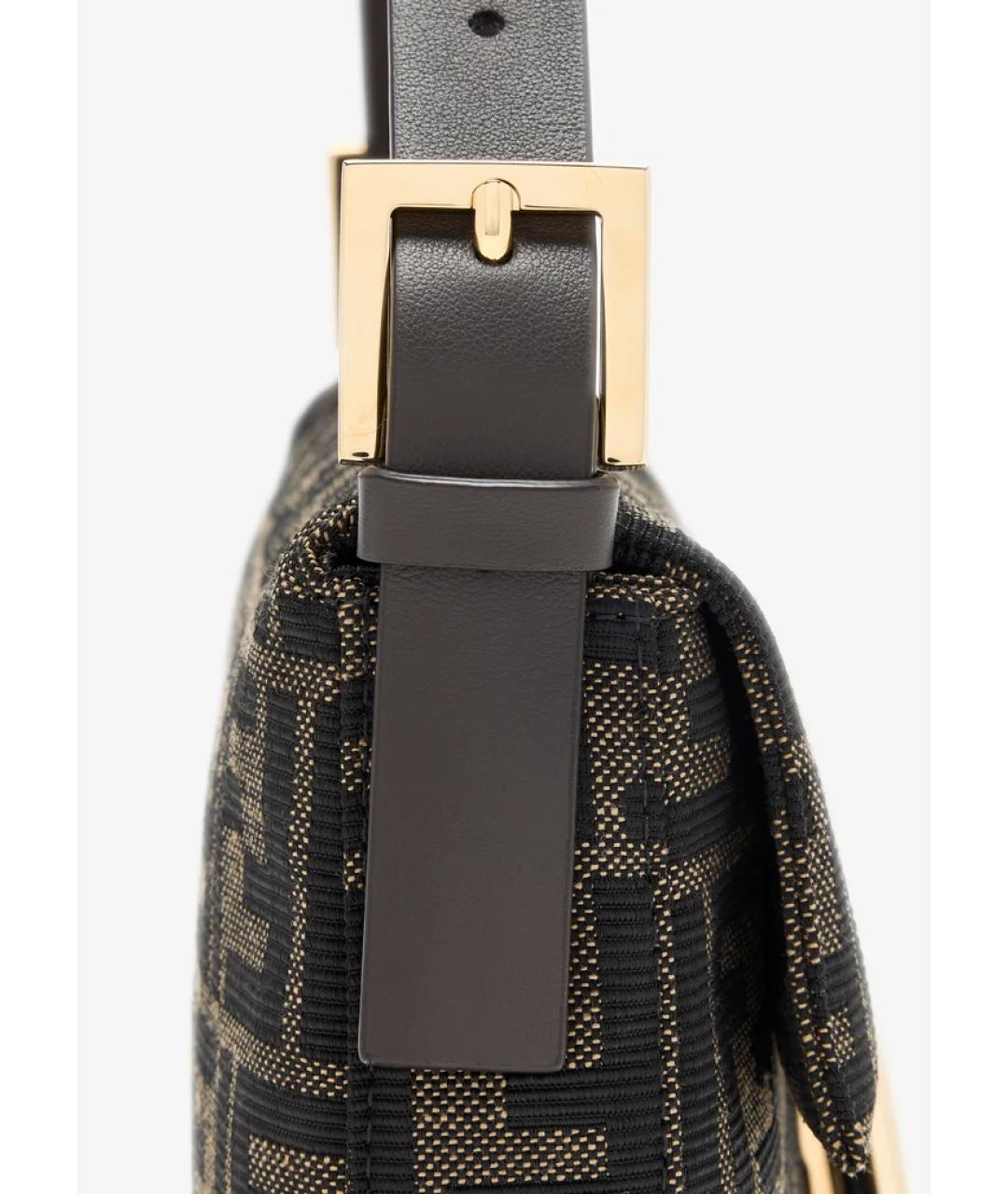 FENDI Коричневая тканевая сумка через плечо, фото 2