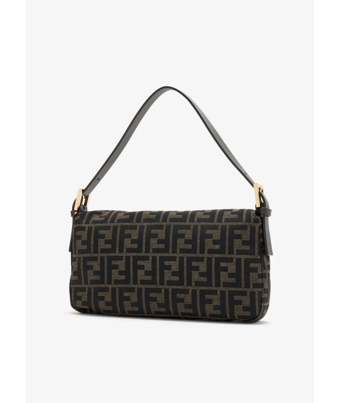 FENDI Коричневая тканевая сумка через плечо, фото 3