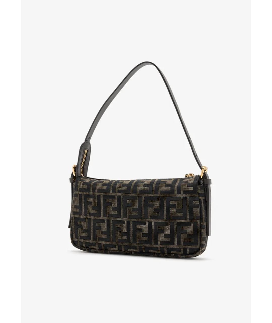 FENDI Коричневая тканевая сумка через плечо, фото 3