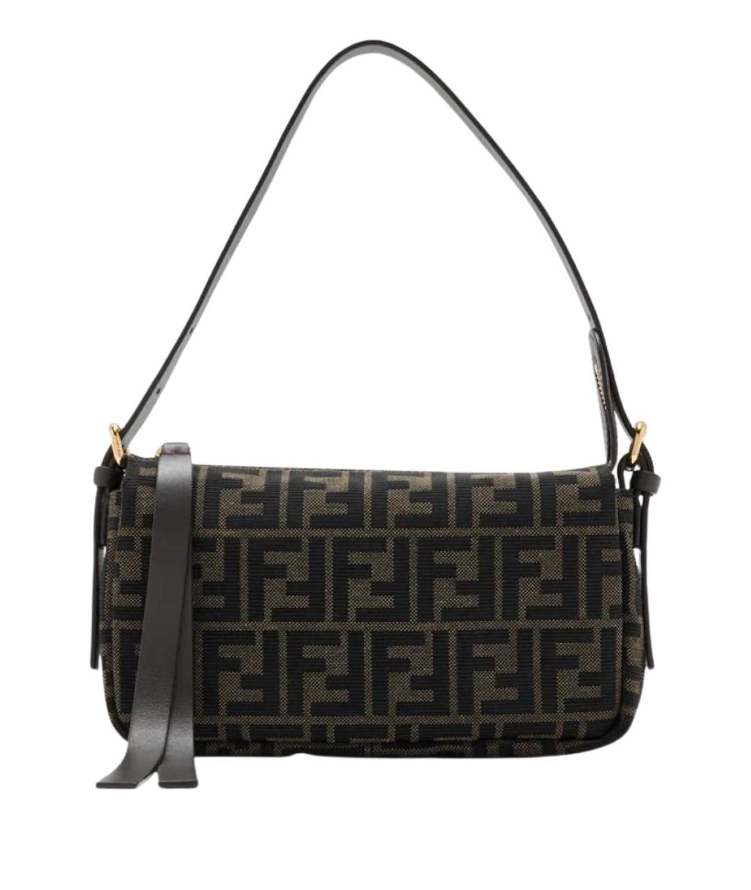 FENDI Коричневая тканевая сумка через плечо, фото 1