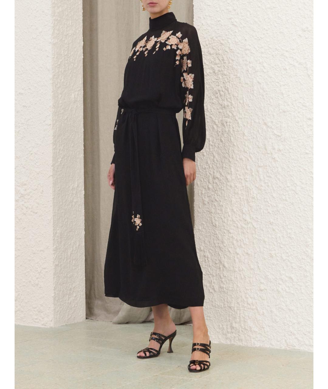 ZIMMERMANN Черное вискозное повседневное платье, фото 3