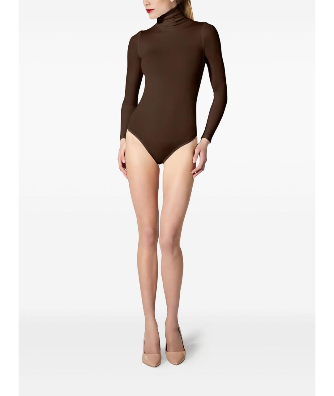 WOLFORD Коричневое хлопковое боди, фото 2