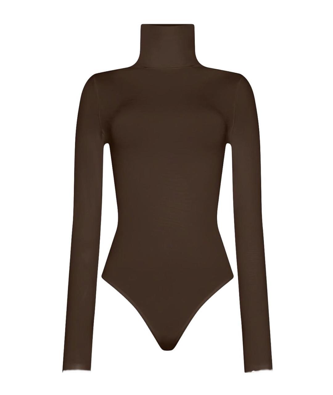 WOLFORD Коричневое хлопковое боди, фото 1
