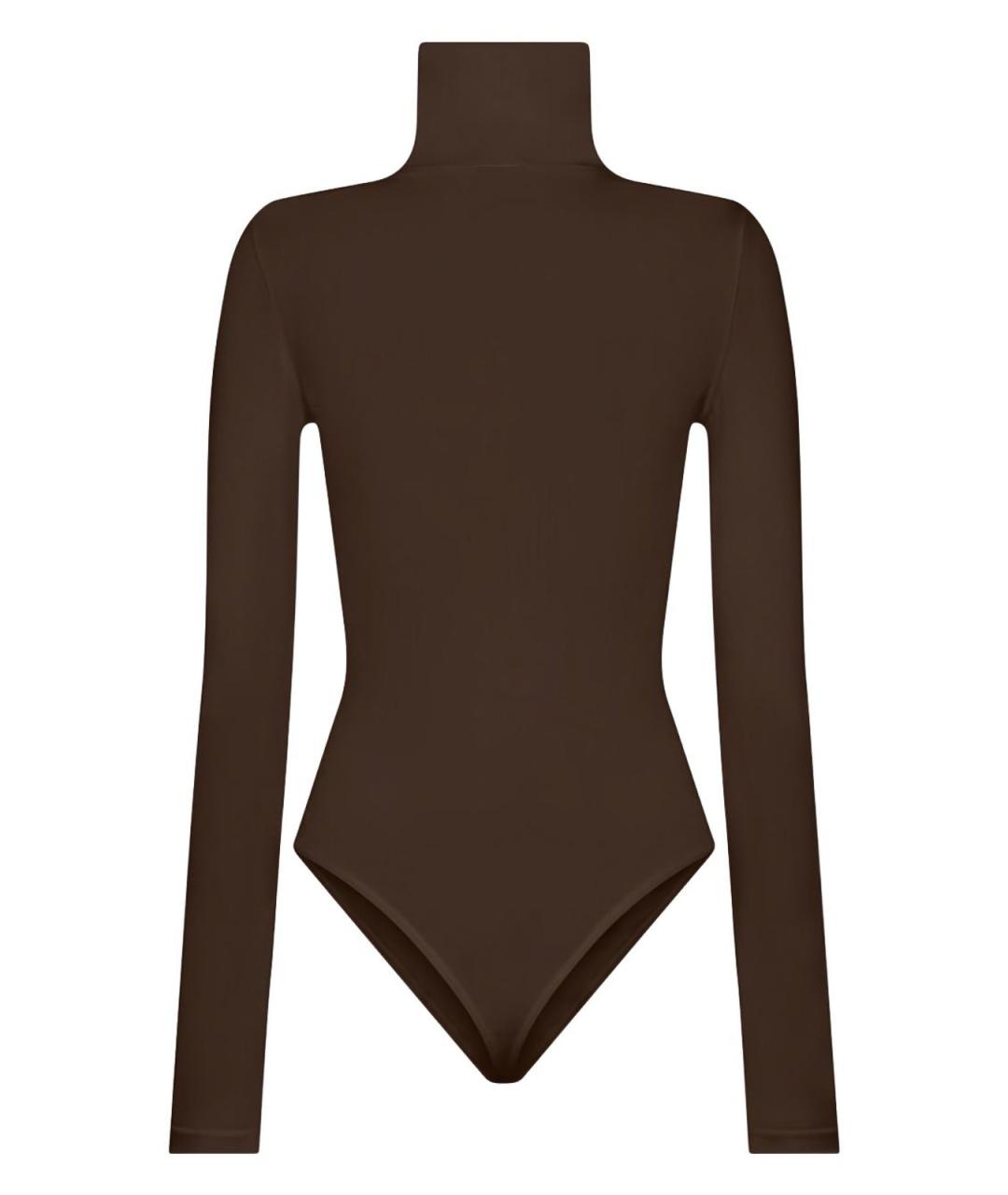 WOLFORD Коричневое хлопковое боди, фото 3
