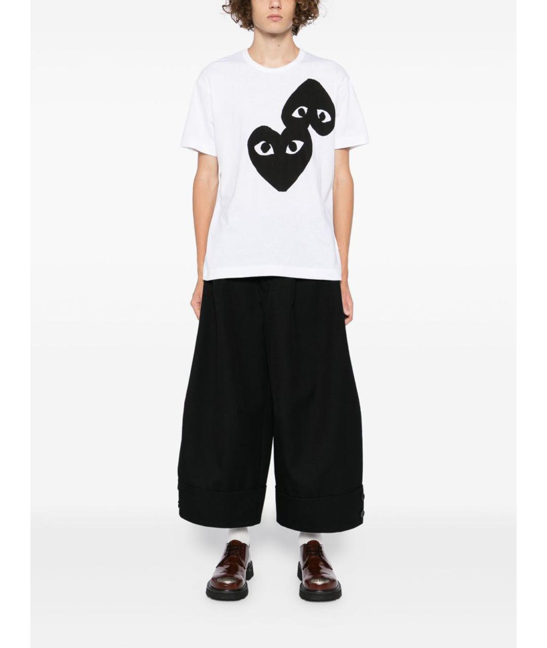COMME DES GARÇONS Белая хлопковая футболка, фото 3