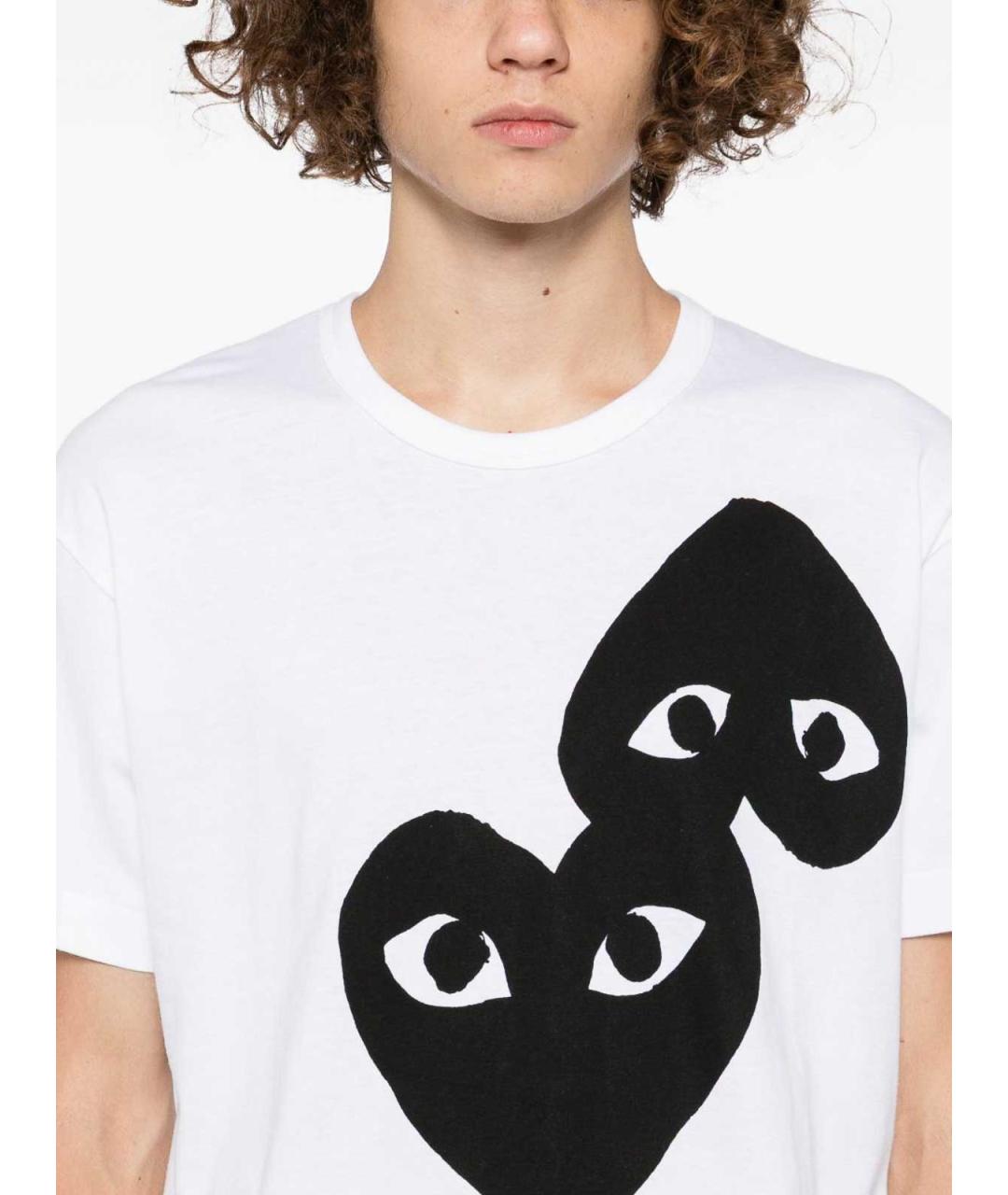 COMME DES GARÇONS Белая хлопковая футболка, фото 4