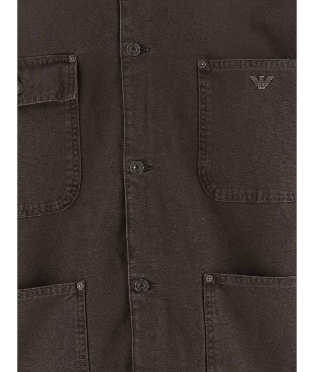 EMPORIO ARMANI Коричневая хлопковая куртка, фото 2