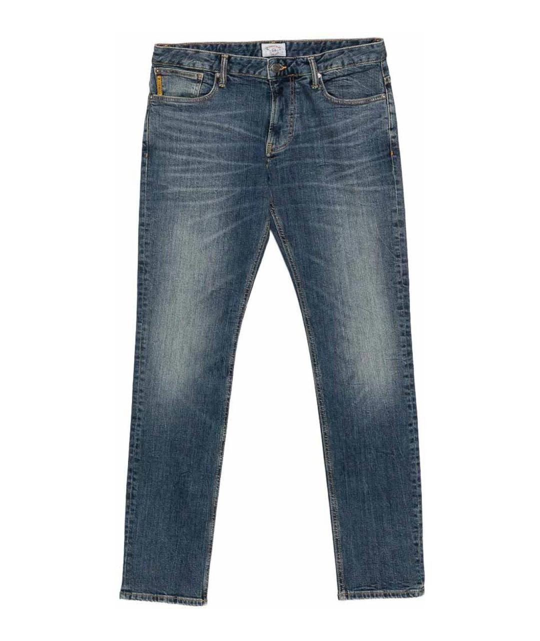 EMPORIO ARMANI Синие хлопковые прямые джинсы, фото 1