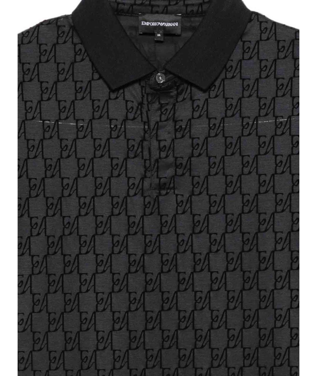 EMPORIO ARMANI Темно-синее поло с коротким рукавом, фото 2