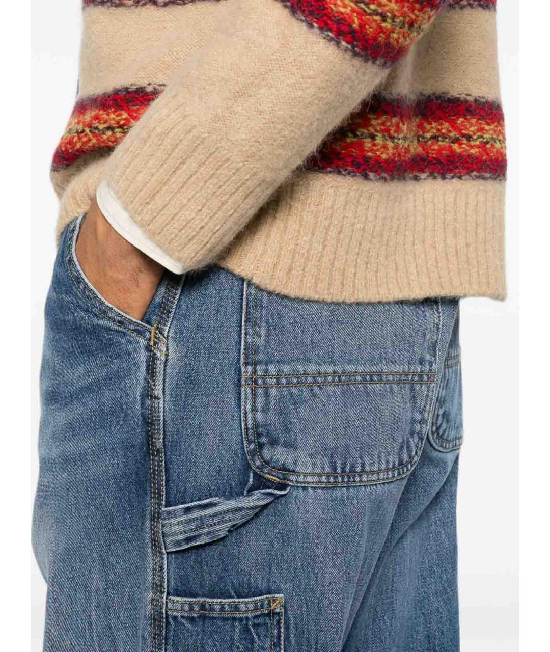 CARHARTT Синие хлопковые прямые джинсы, фото 3