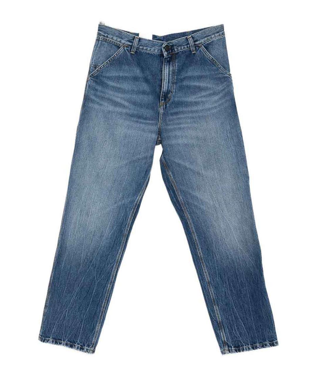 CARHARTT Синие хлопковые прямые джинсы, фото 1