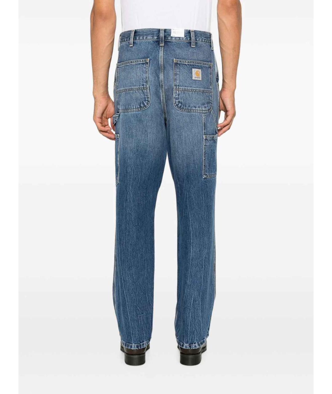 CARHARTT Синие хлопковые прямые джинсы, фото 4