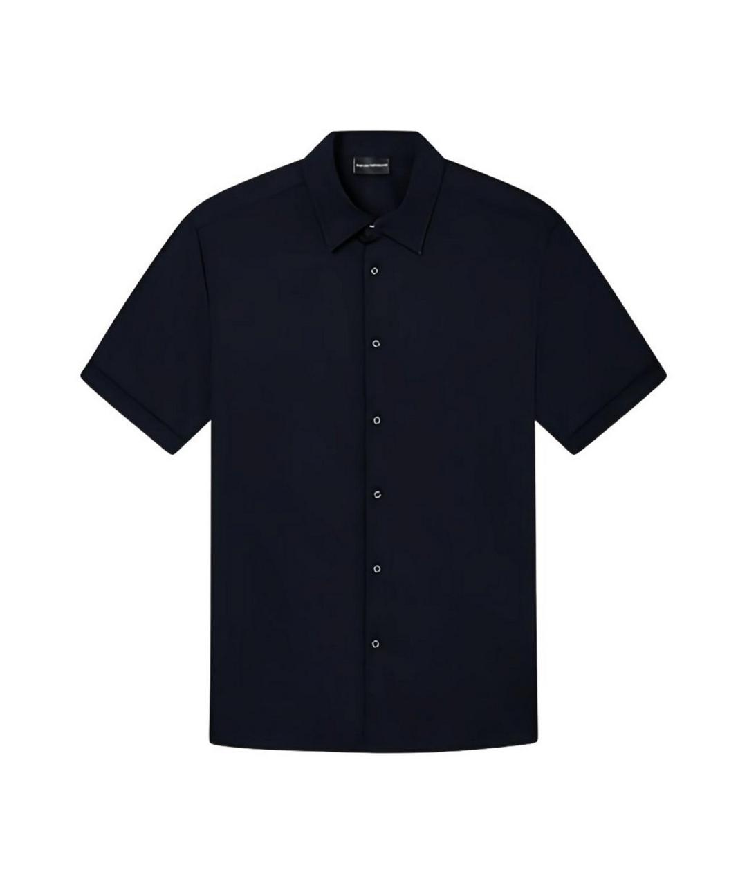 EMPORIO ARMANI Синяя хлопковая кэжуал рубашка, фото 1