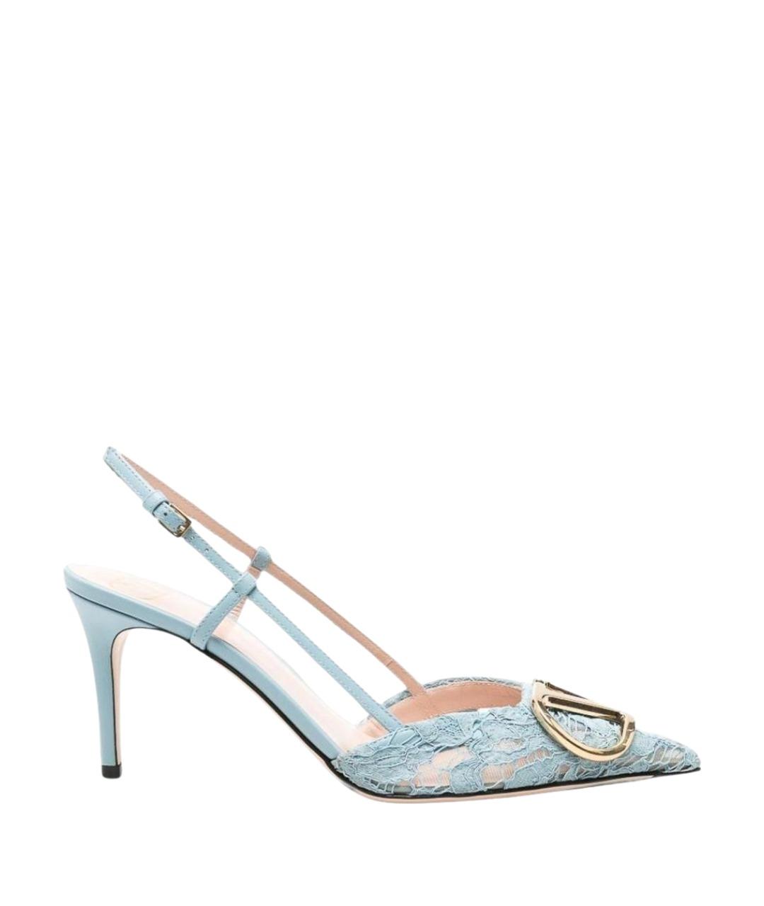 VALENTINO Голубые текстильные туфли, фото 1
