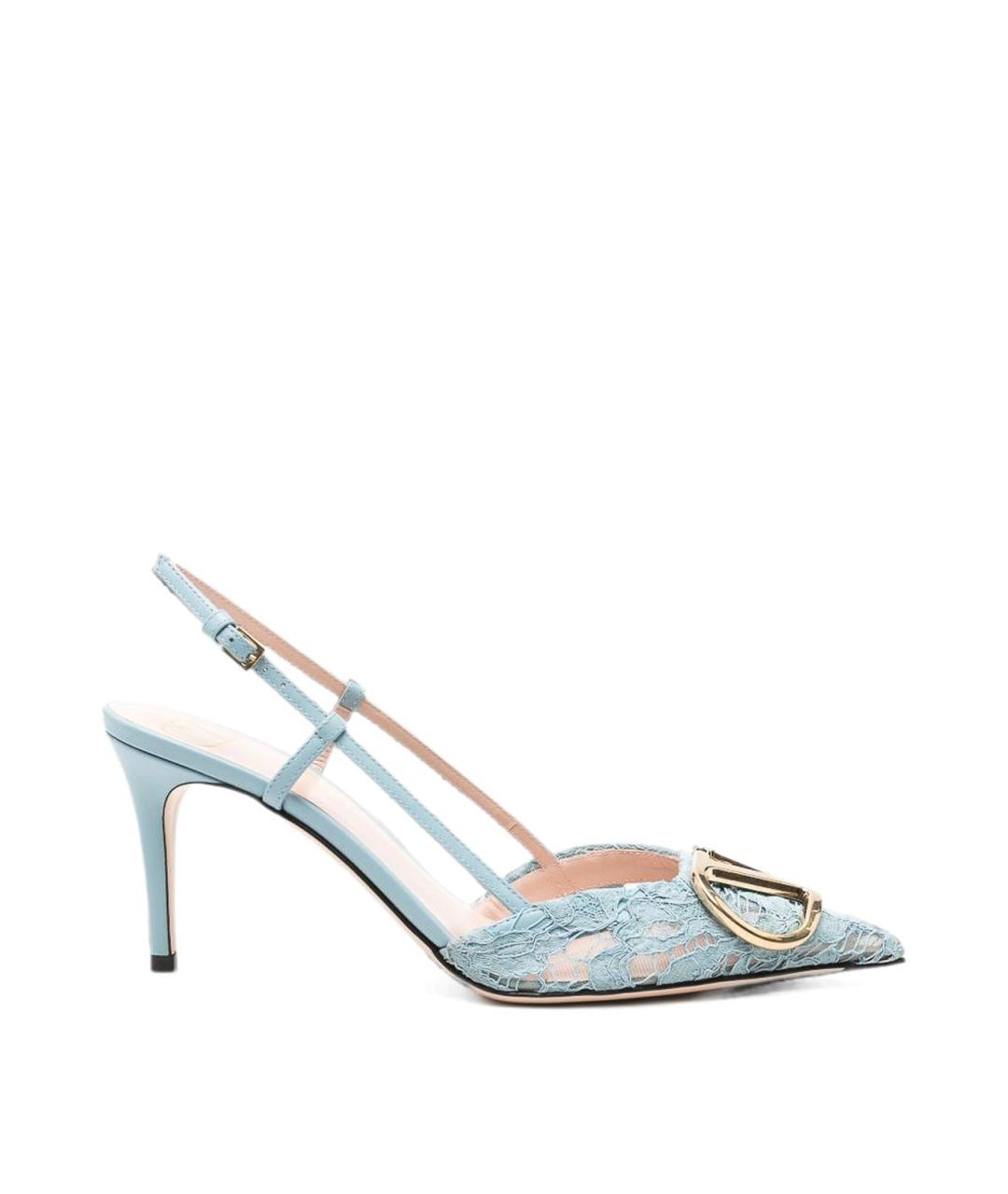 VALENTINO Голубые текстильные туфли, фото 5