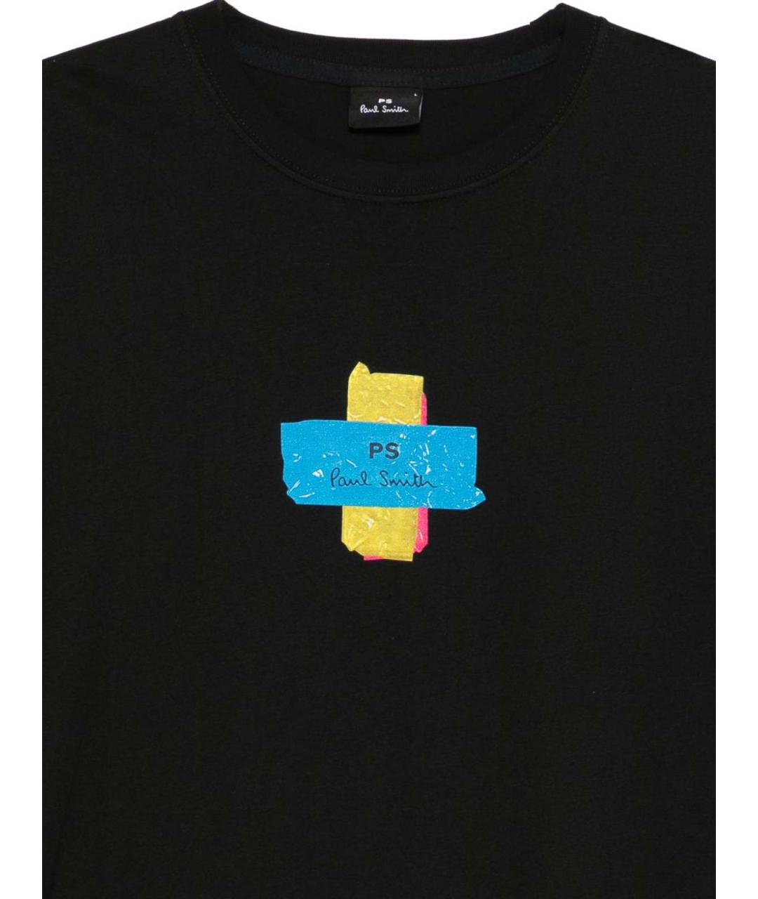 PAUL SMITH Черная хлопковая футболка, фото 2