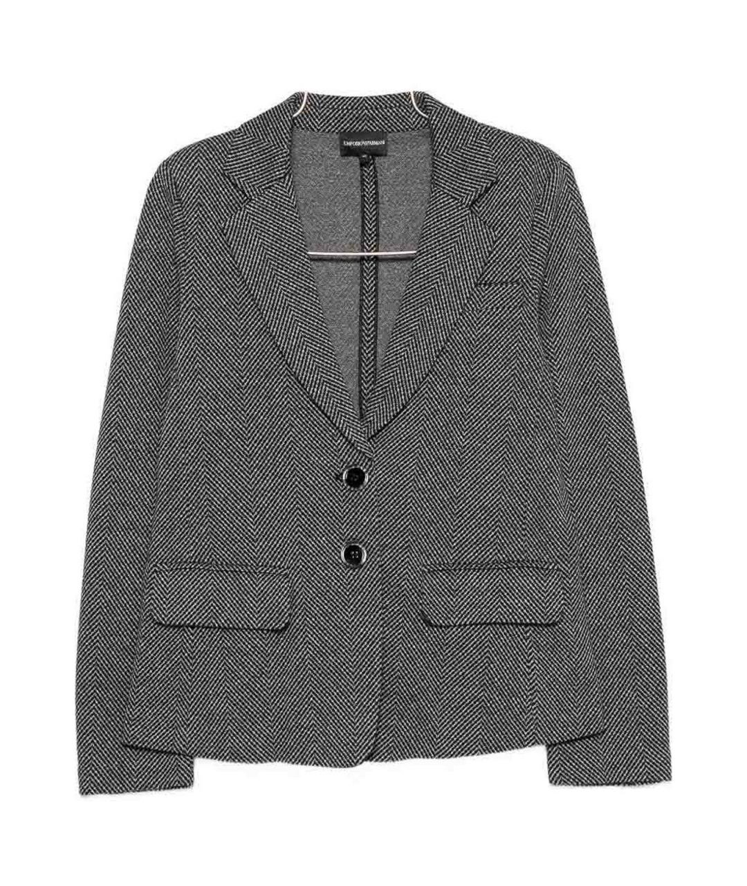 EMPORIO ARMANI Серый полиэстеровый жакет/пиджак, фото 1