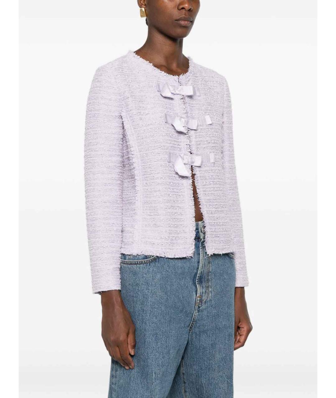 EMPORIO ARMANI Фиолетовый полиэстеровый жакет/пиджак, фото 3