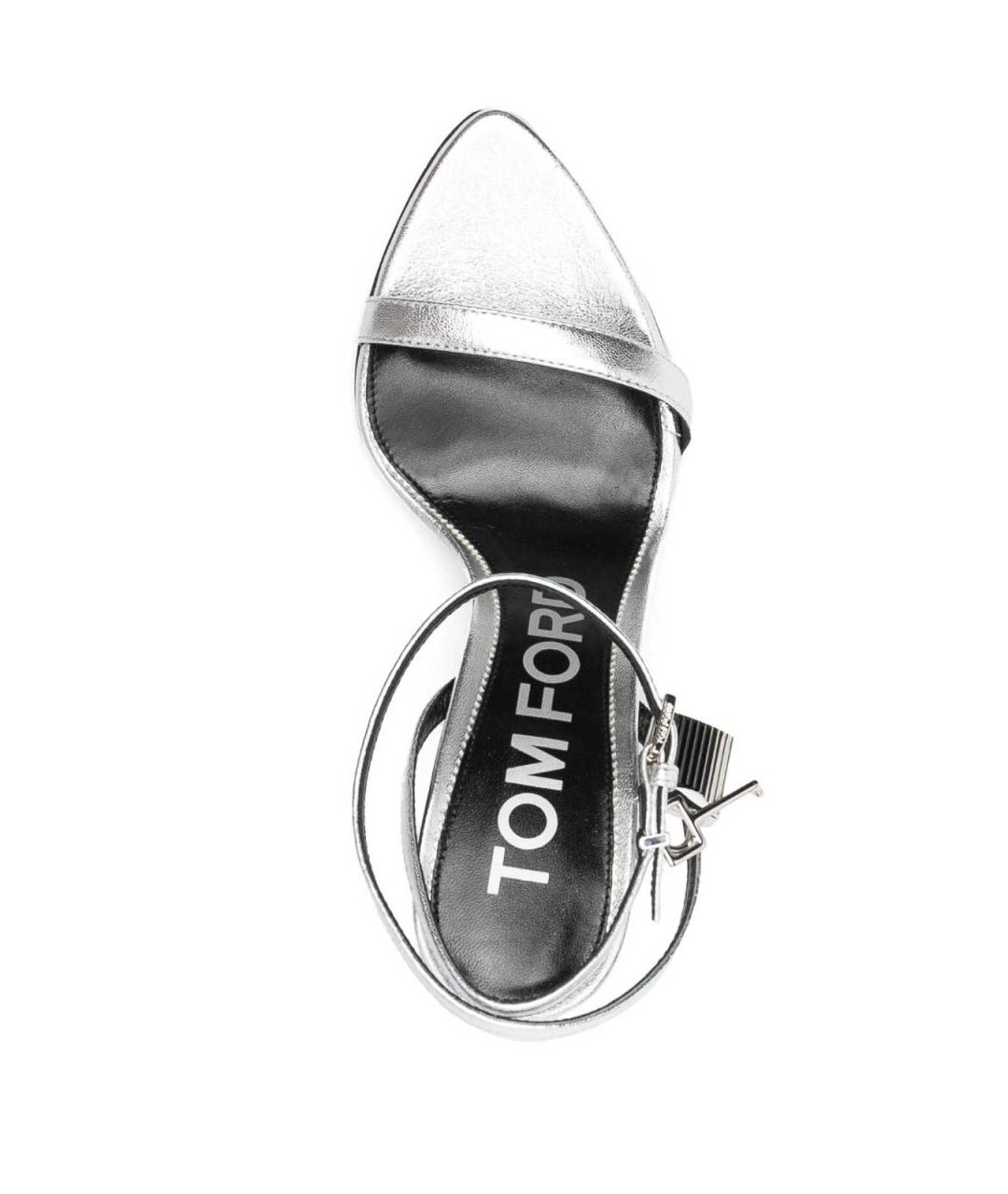TOM FORD Серебряные босоножки, фото 2
