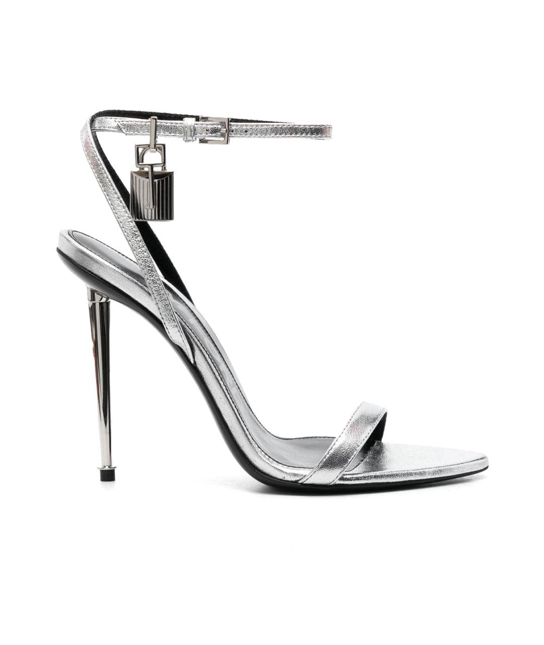 TOM FORD Серебряные босоножки, фото 1