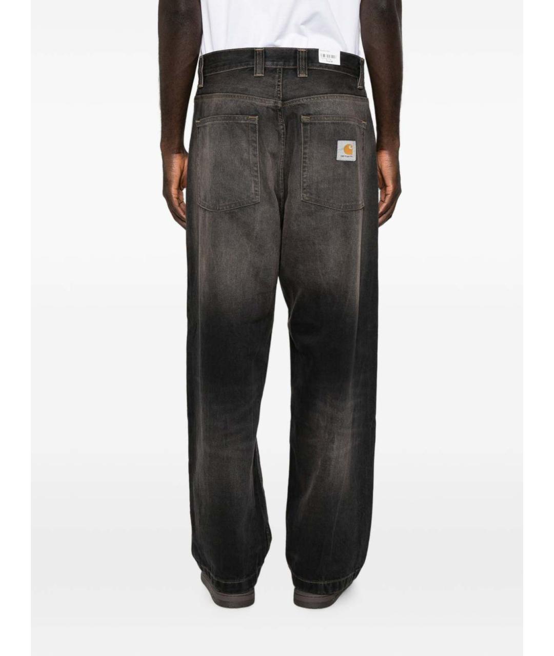 CARHARTT Черные хлопковые прямые джинсы, фото 2