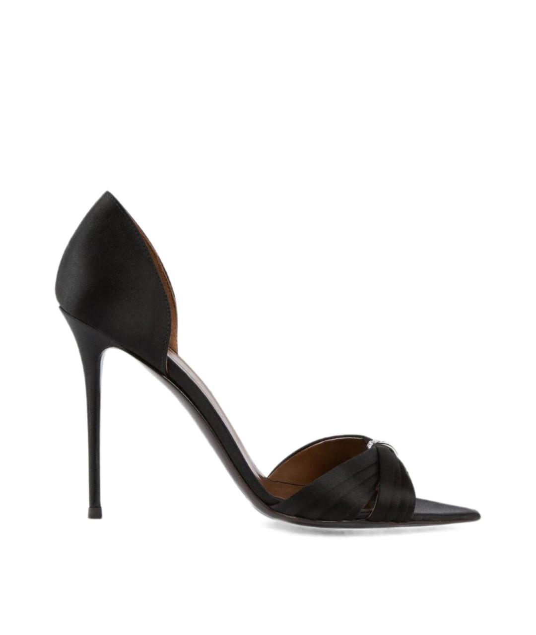 GIUSEPPE ZANOTTI DESIGN Черные текстильные босоножки, фото 1