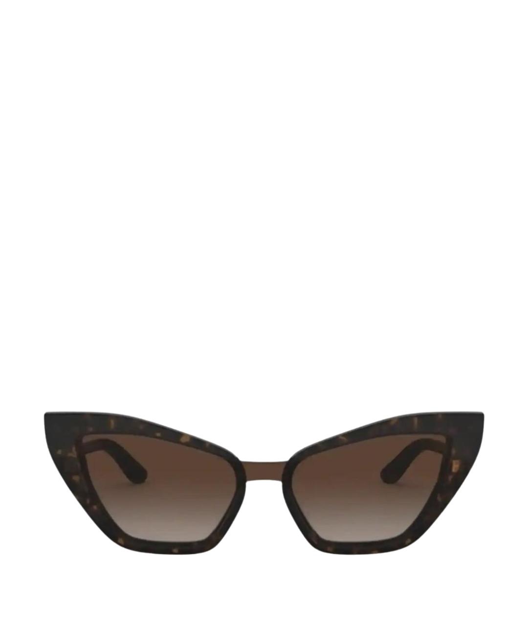 DOLCE&GABBANA Коричневые пластиковые солнцезащитные очки, фото 1