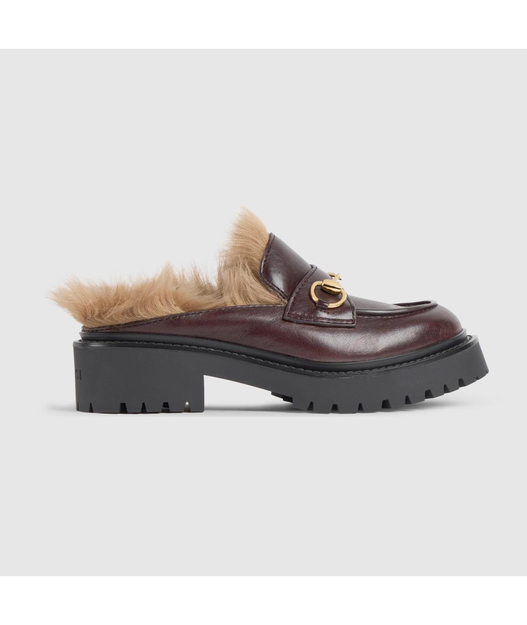 GUCCI Коричневые кожаные сабо, фото 4