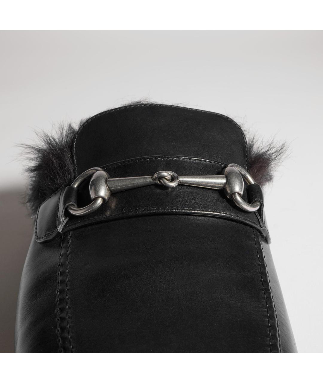 GUCCI Черные кожаные лоферы, фото 3