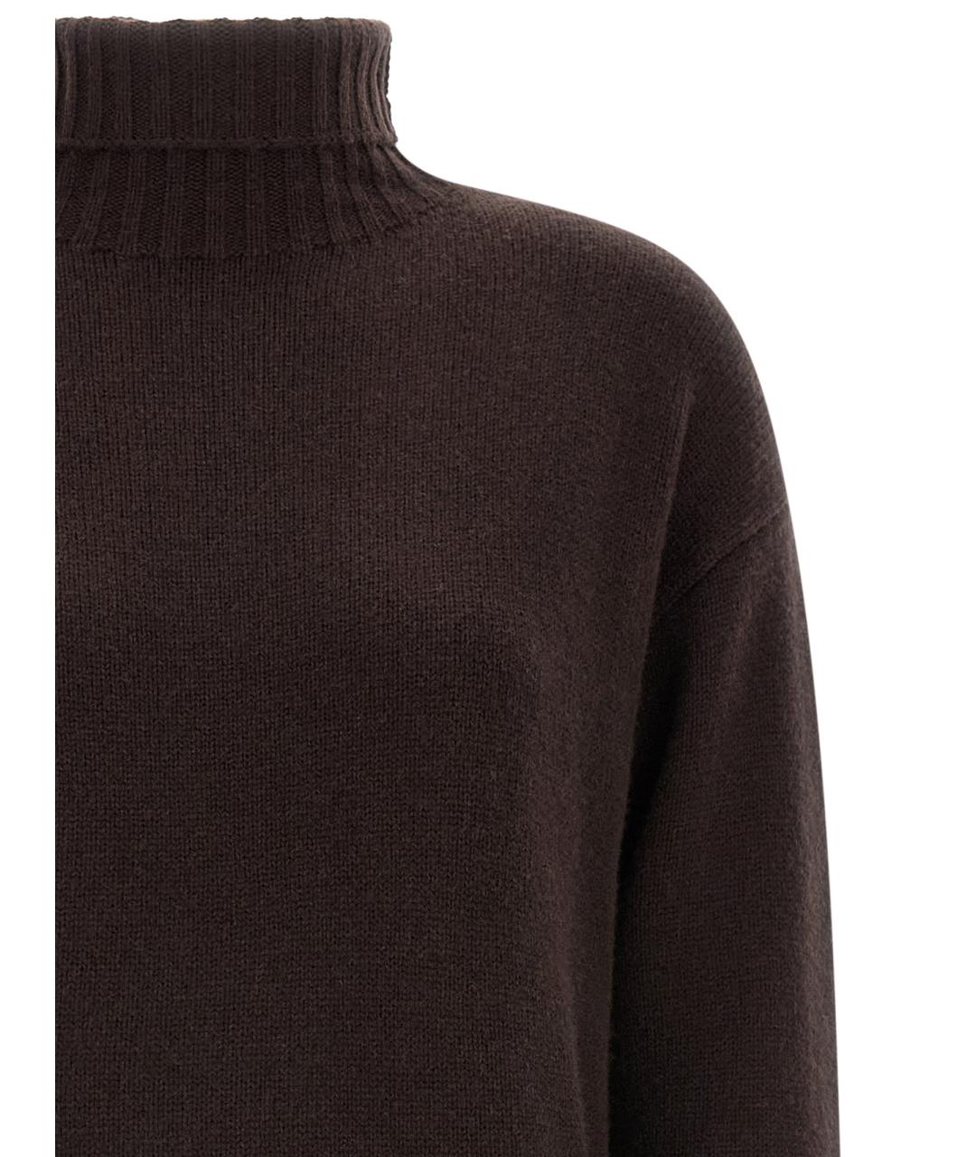 MAX MARA Коричневое шерстяное повседневное платье, фото 3