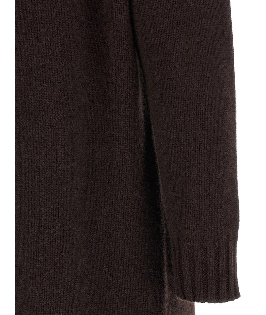 MAX MARA Коричневое шерстяное повседневное платье, фото 4