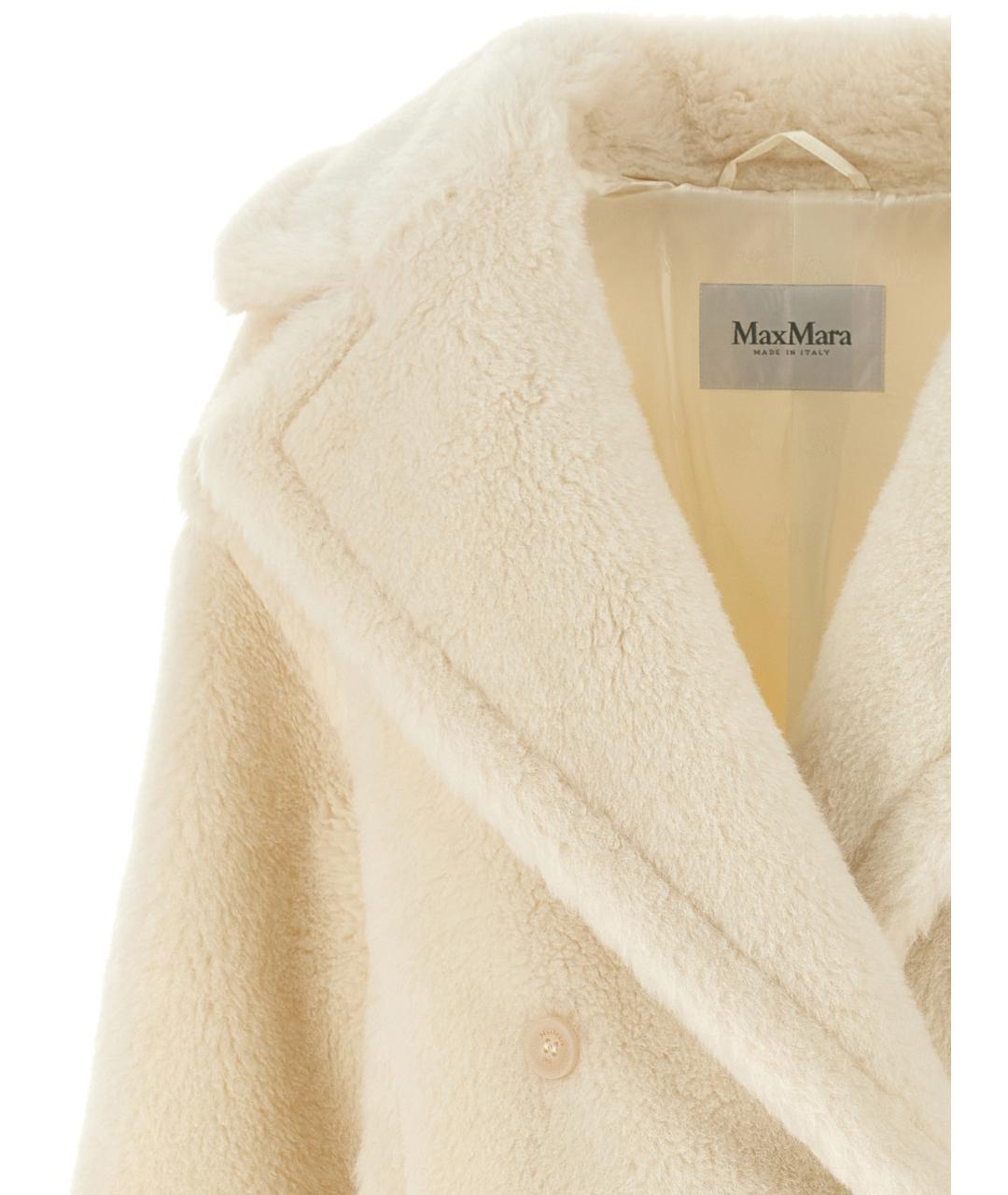 MAX MARA Белое шерстяное пальто, фото 3