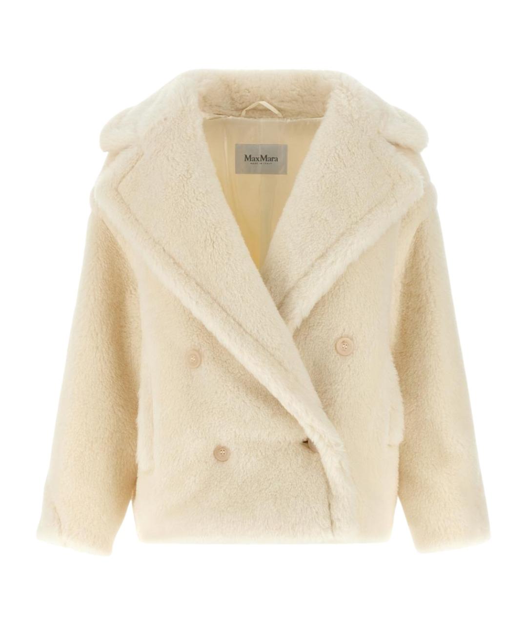 MAX MARA Белое шерстяное пальто, фото 1
