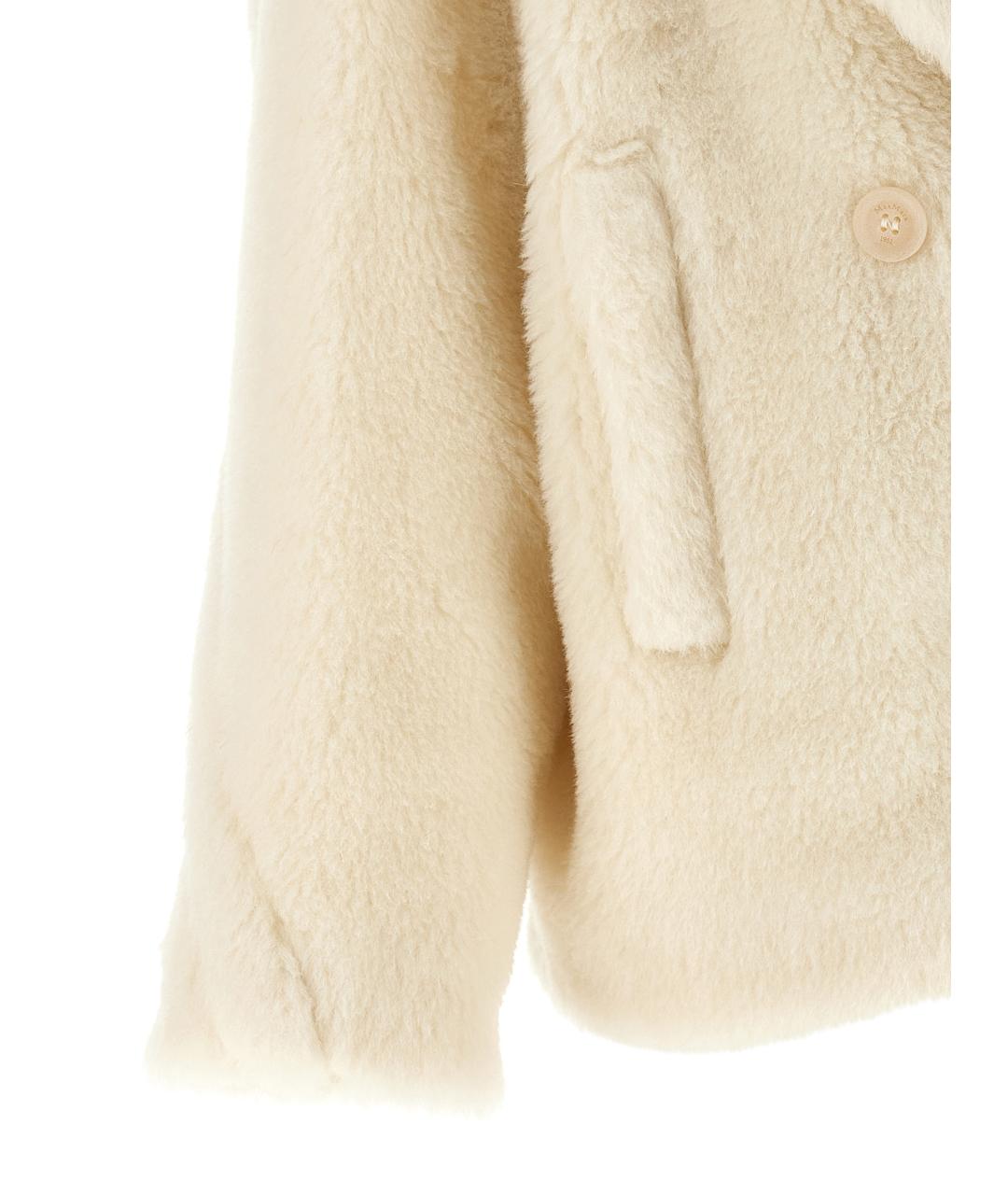 MAX MARA Белое шерстяное пальто, фото 4
