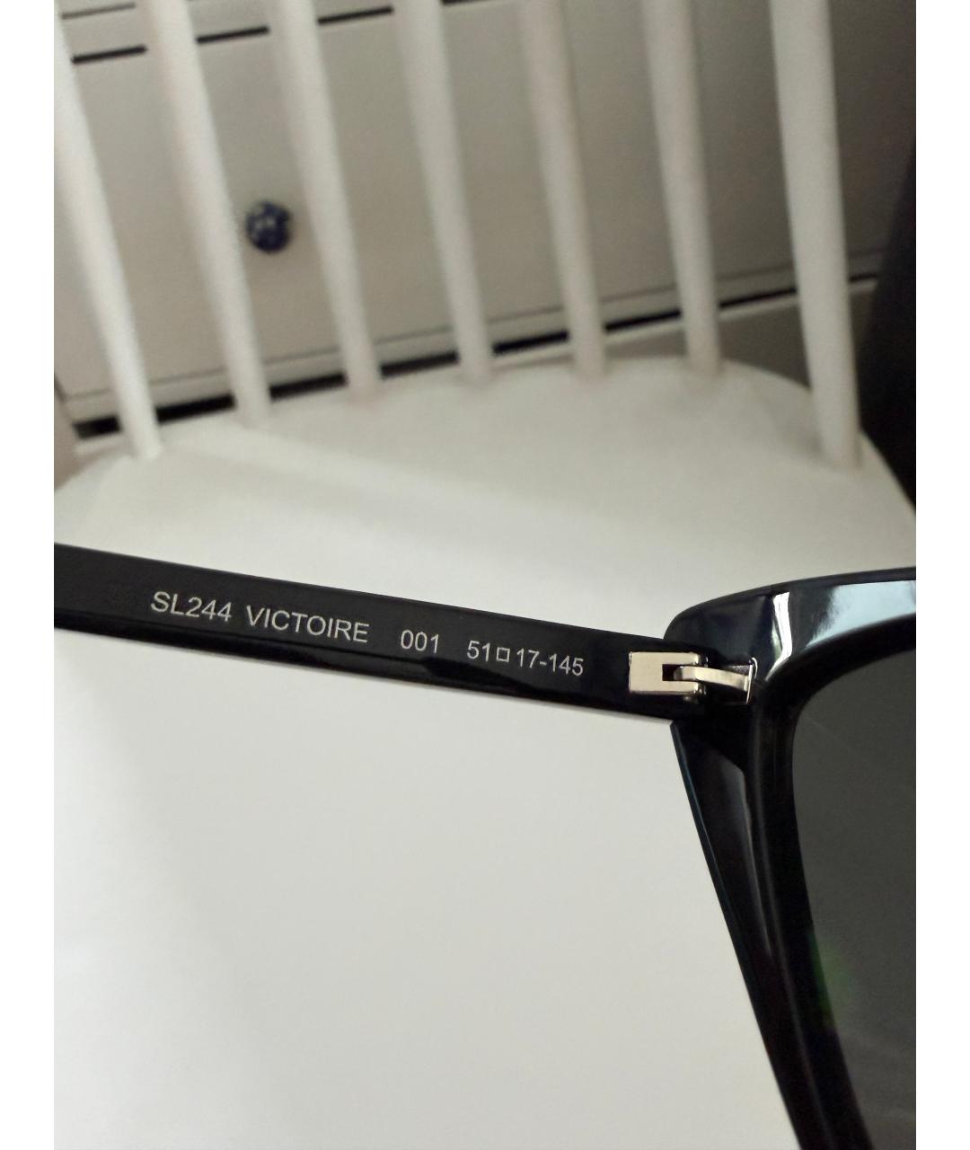 SAINT LAURENT Черные пластиковые солнцезащитные очки, фото 5