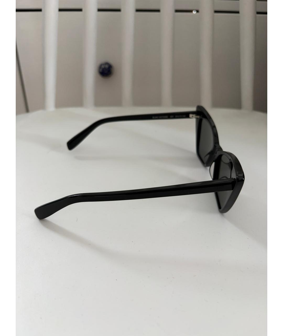 SAINT LAURENT Черные пластиковые солнцезащитные очки, фото 4