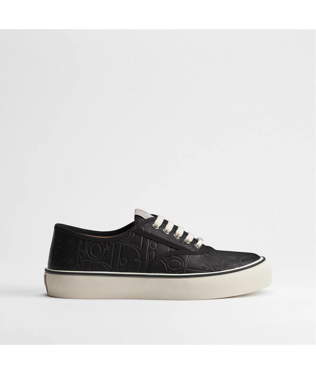 CHRISTIAN DIOR Черные кожаные низкие кроссовки / кеды, фото 9