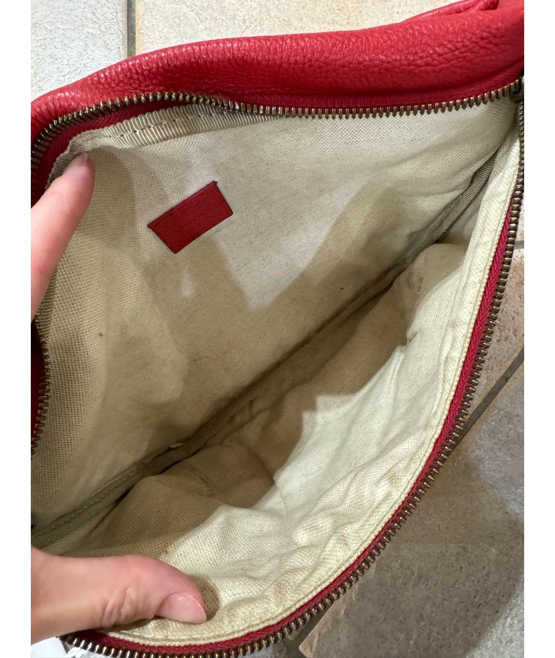 GUCCI Красная кожаная поясная сумка, фото 3