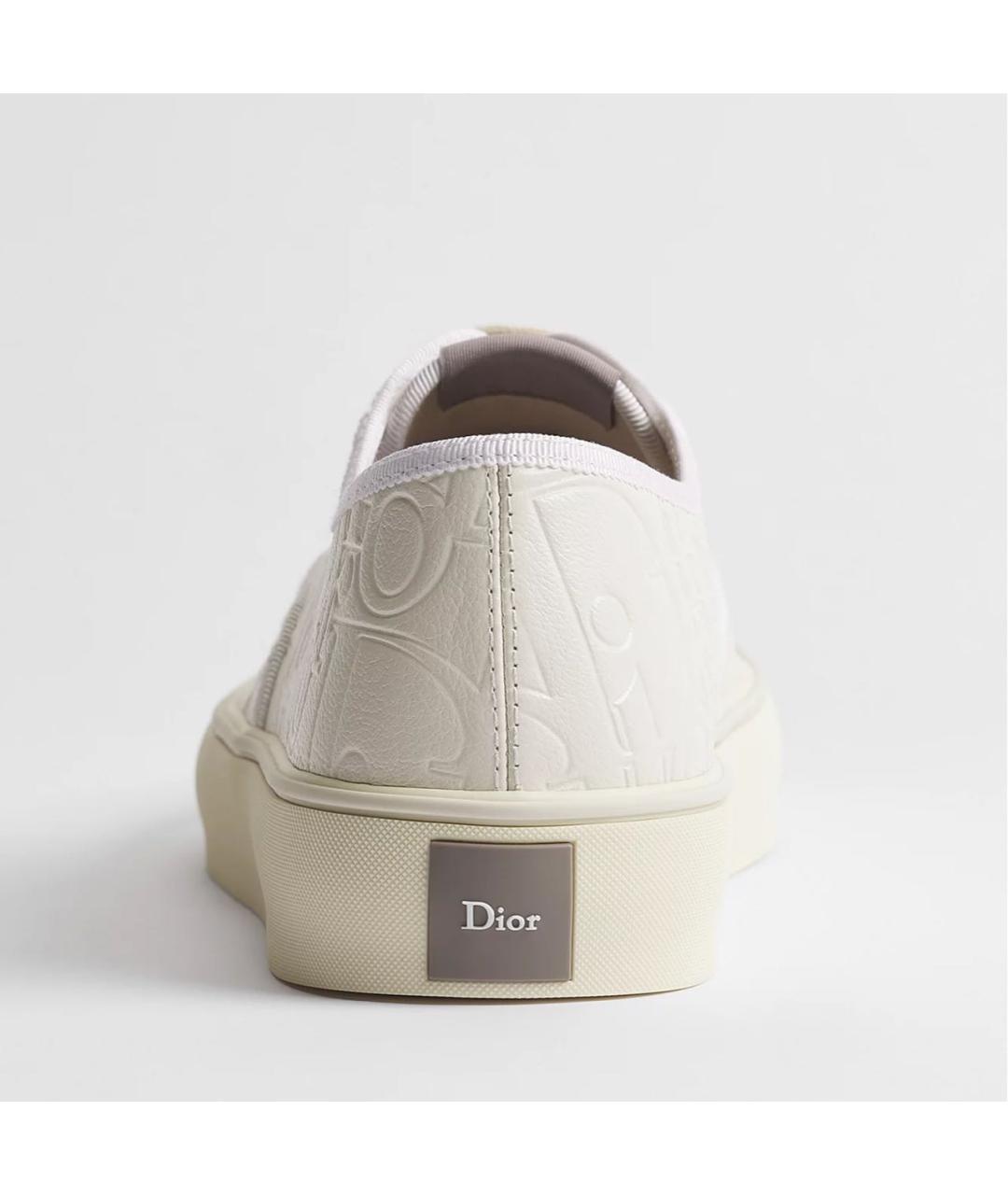 CHRISTIAN DIOR Белые кожаные низкие кроссовки / кеды, фото 3
