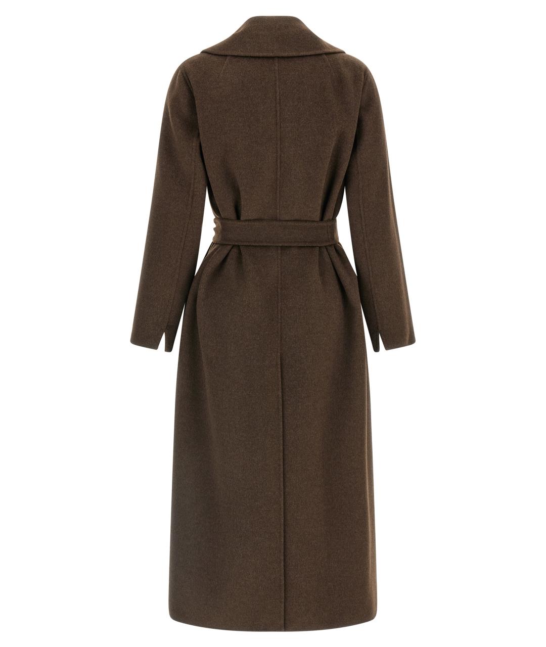 'S MAX MARA Коричневое шерстяное пальто, фото 2