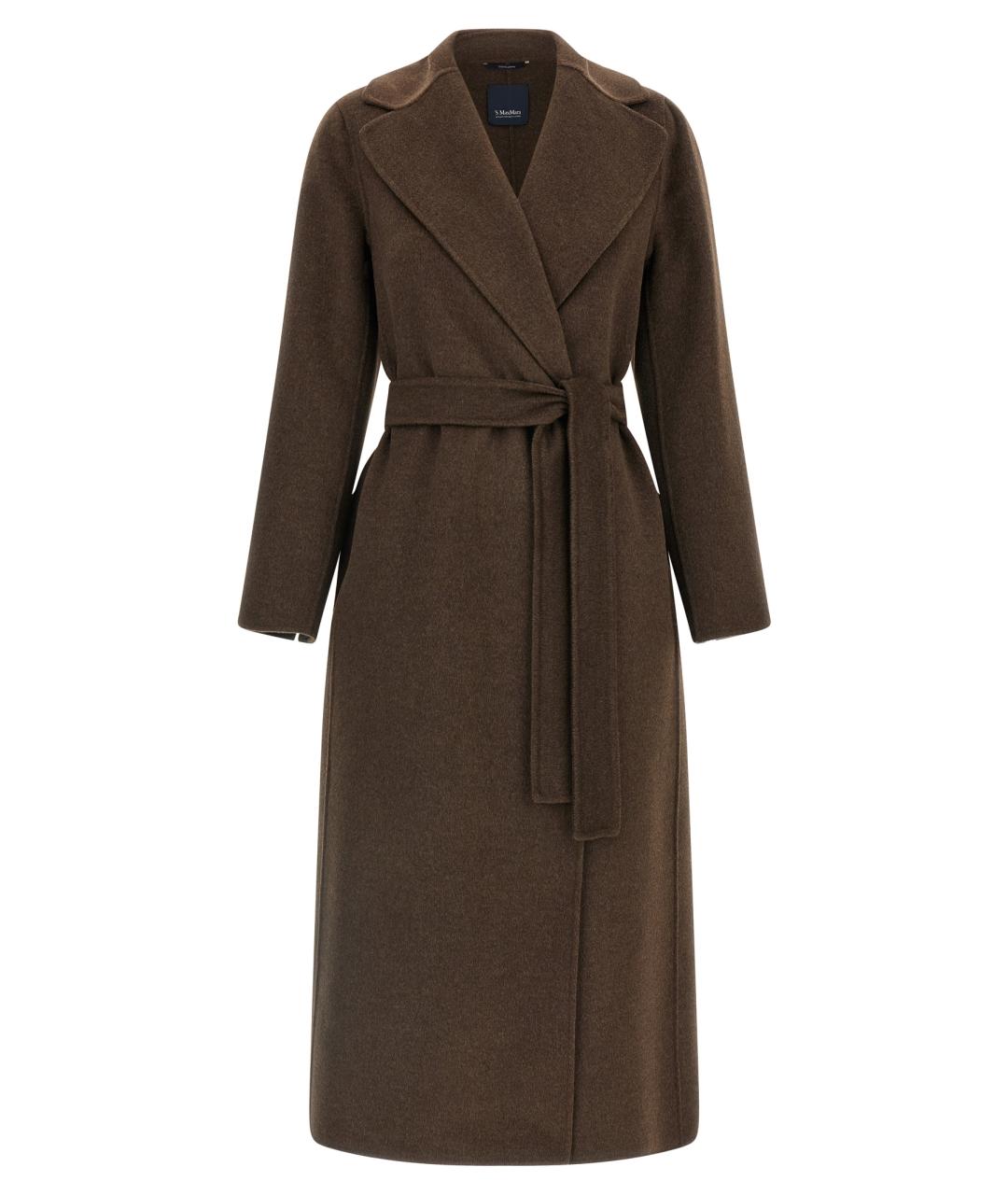 'S MAX MARA Коричневое шерстяное пальто, фото 1