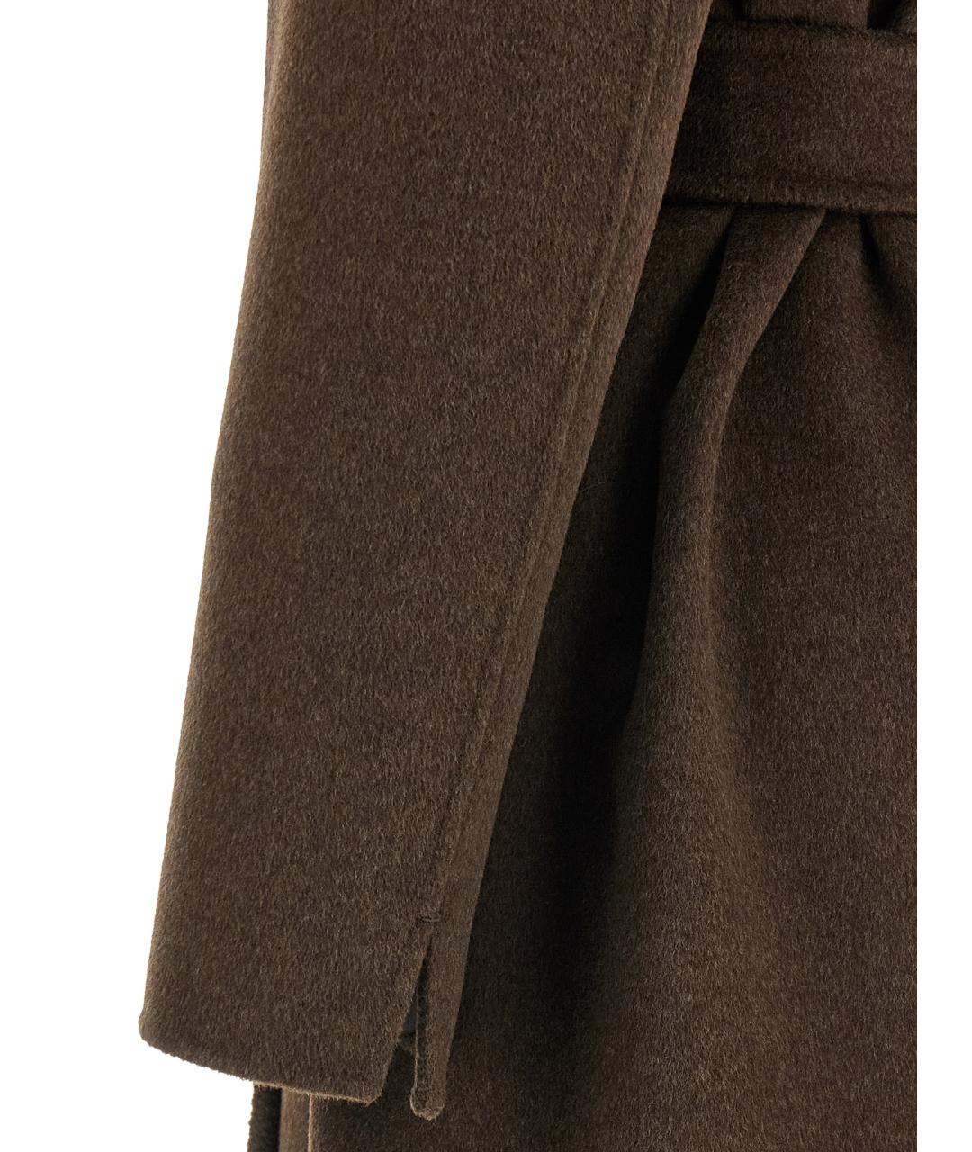 'S MAX MARA Коричневое шерстяное пальто, фото 4