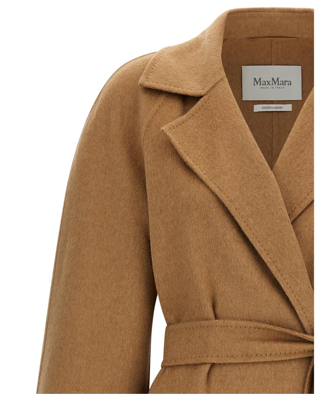 MAX MARA Бежевое шерстяное пальто, фото 3