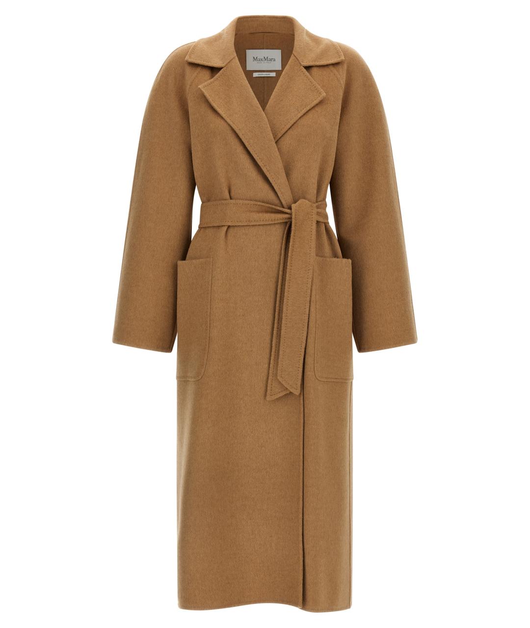 MAX MARA Бежевое шерстяное пальто, фото 1