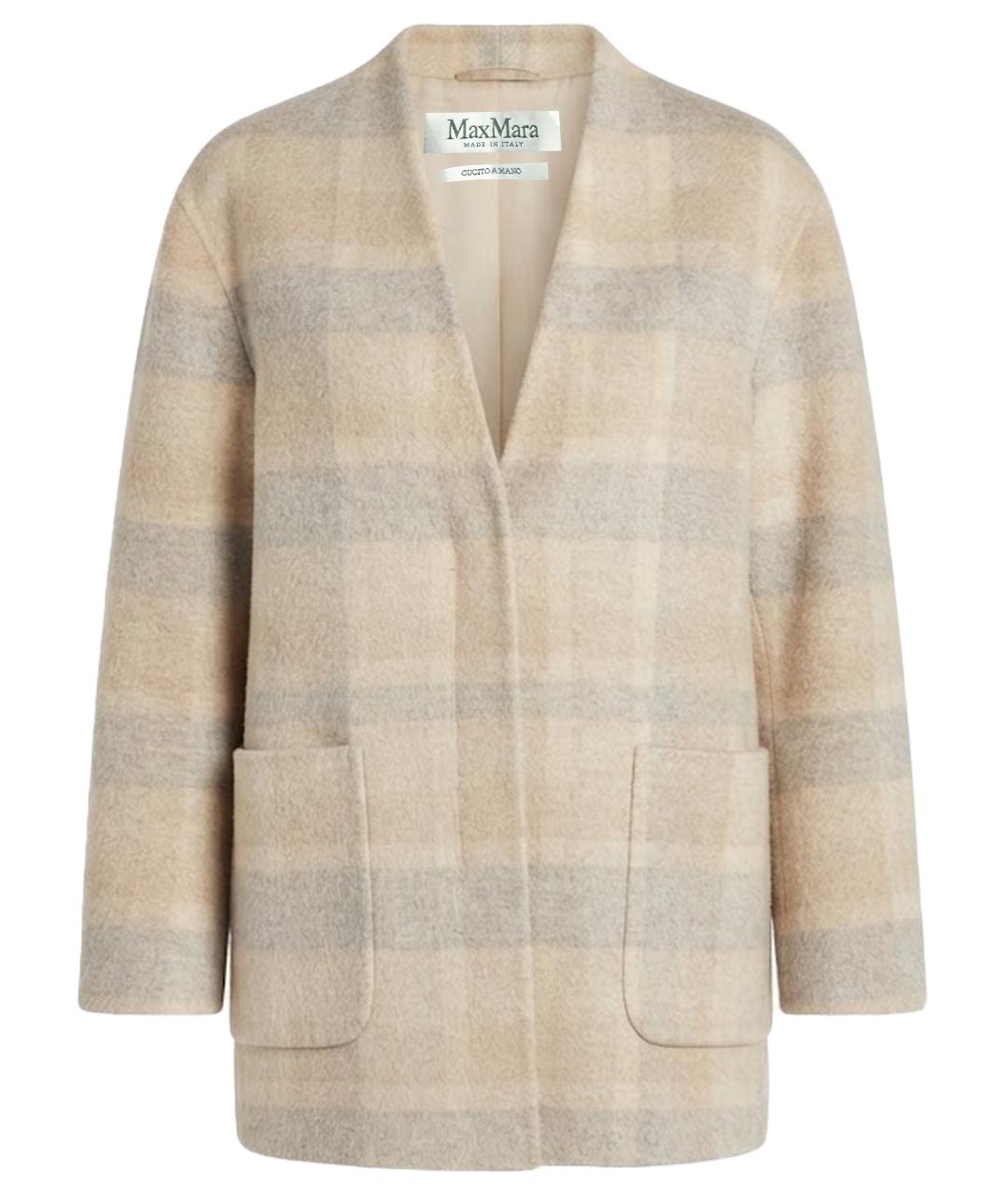 MAX MARA Бежевое шерстяное пальто, фото 1