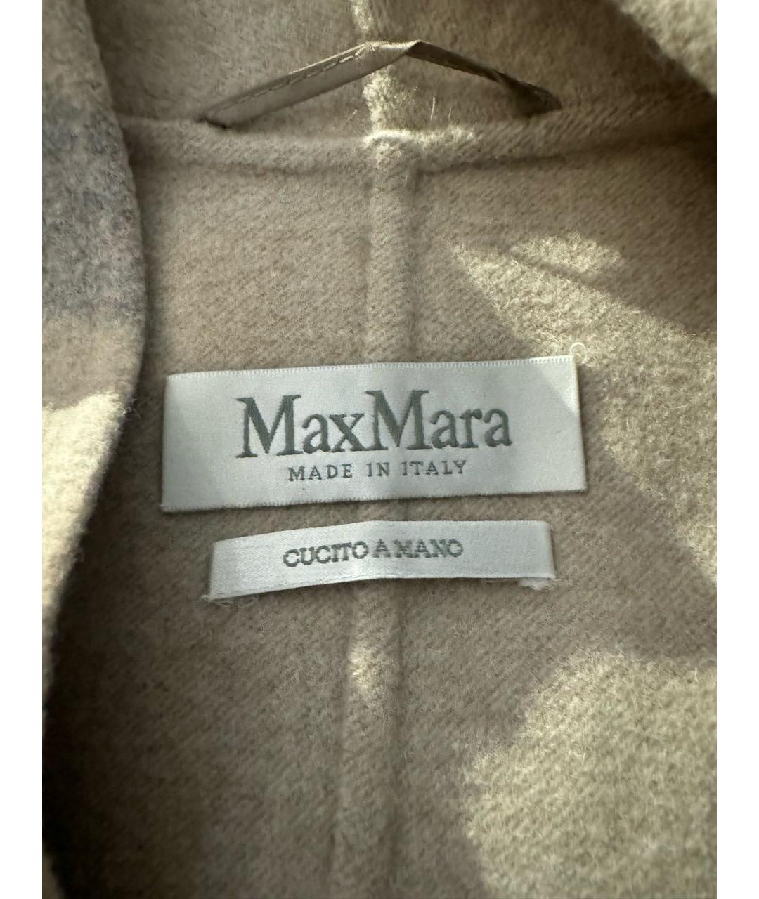 MAX MARA Бежевое шерстяное пальто, фото 4