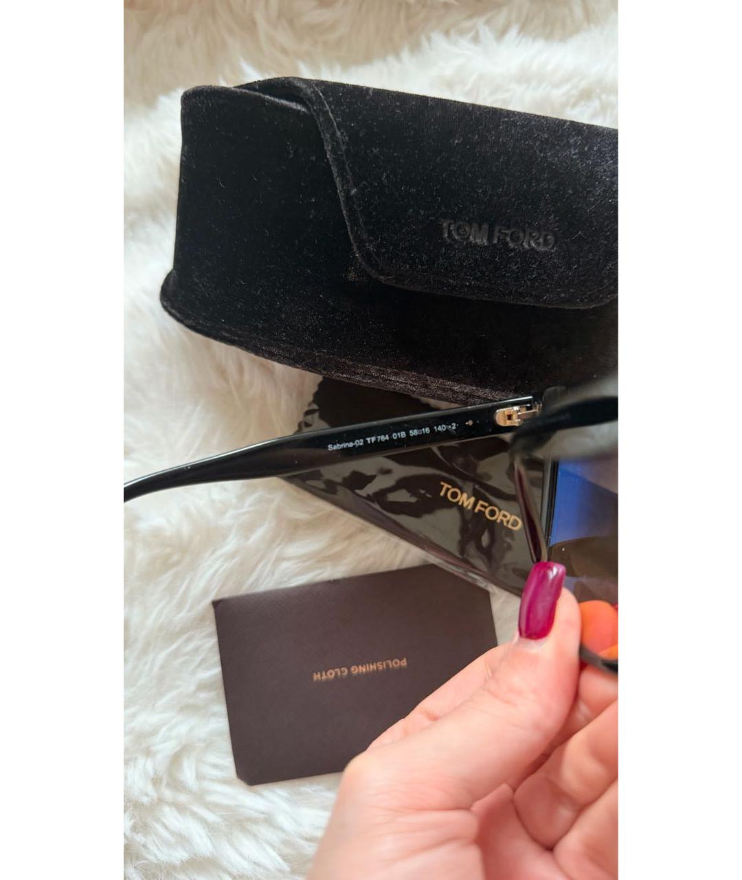 TOM FORD Коричневые пластиковые солнцезащитные очки, фото 2