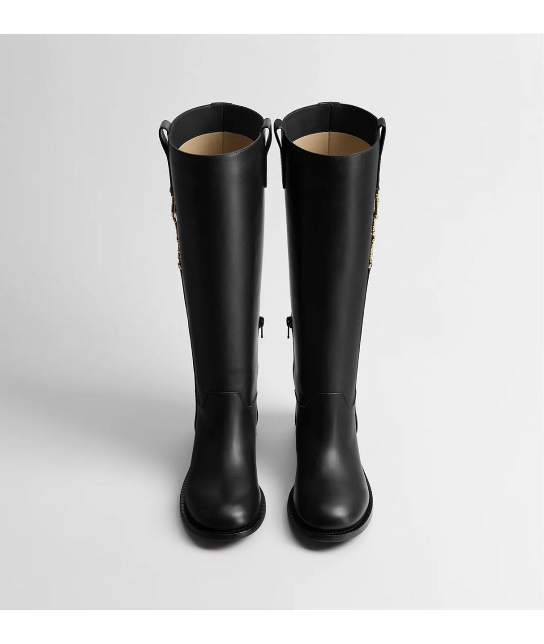 CHRISTIAN DIOR Черные кожаные сапоги, фото 3