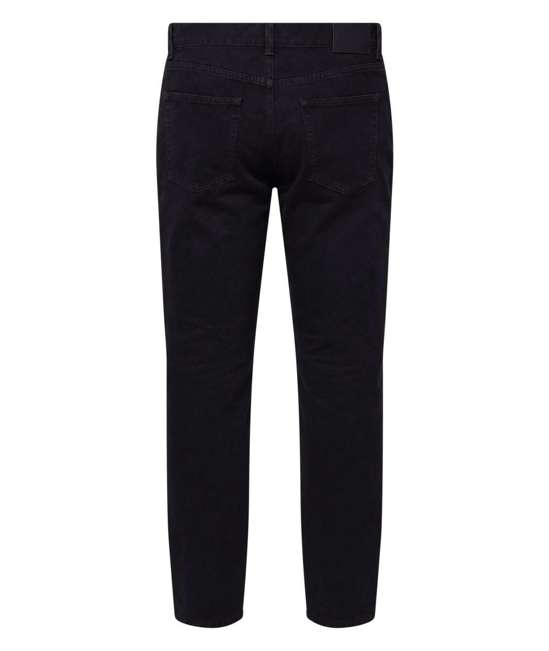 SAINT LAURENT Черные хлопковые джинсы скинни, фото 2