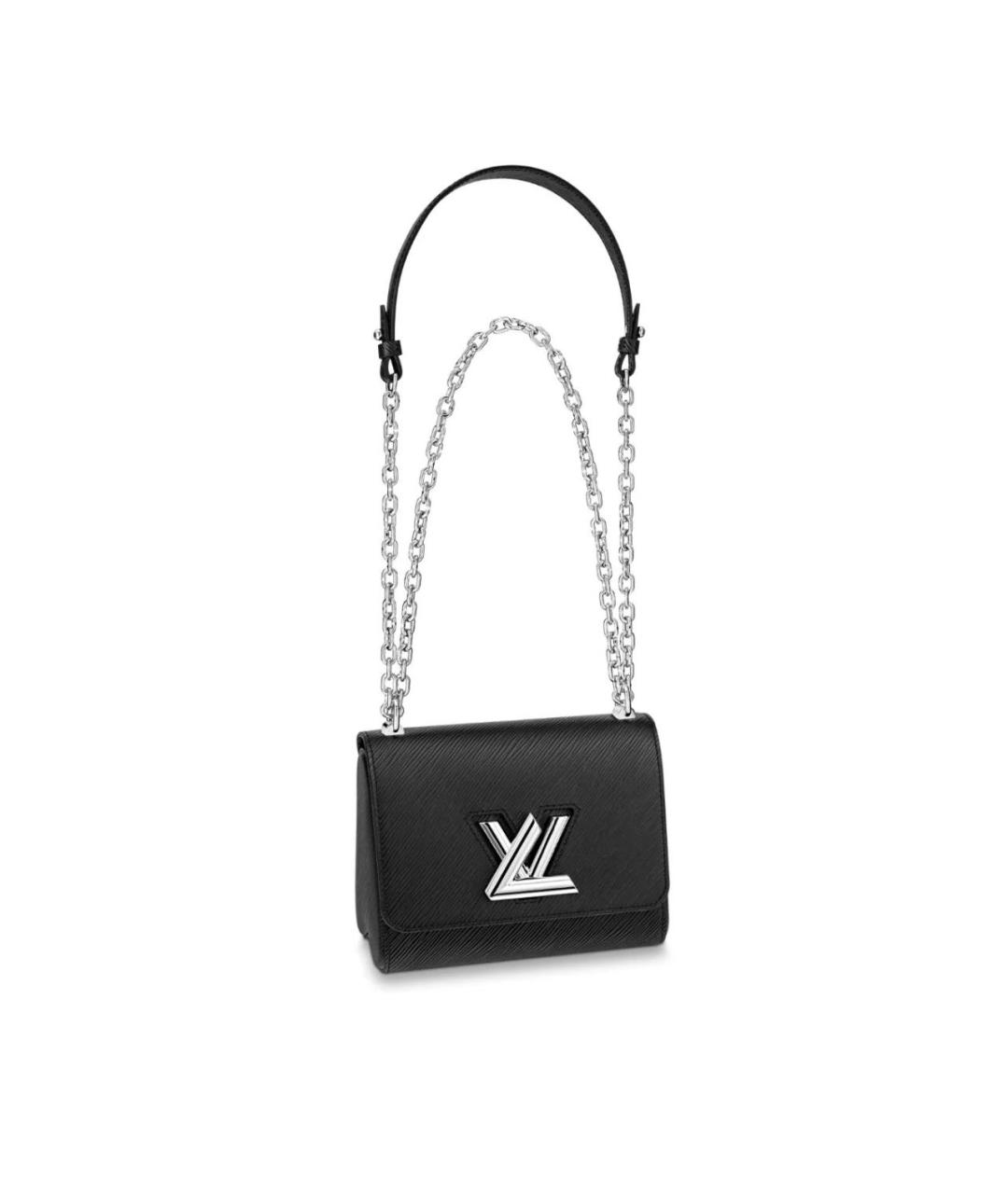 LOUIS VUITTON Черная кожаная сумка через плечо, фото 9